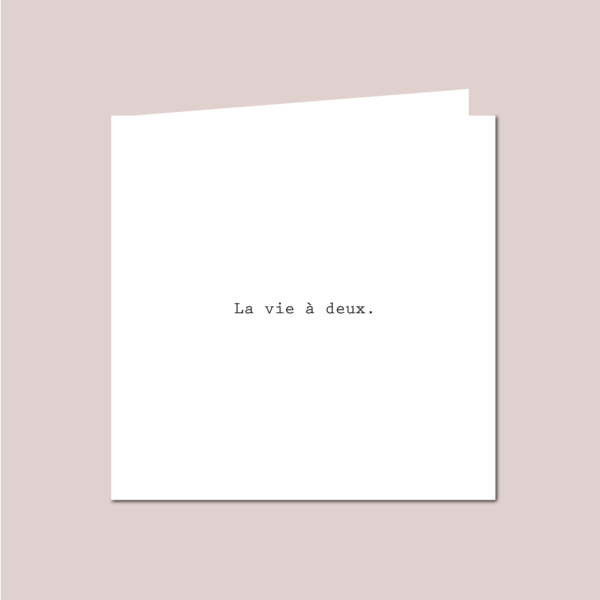 La vie à deux