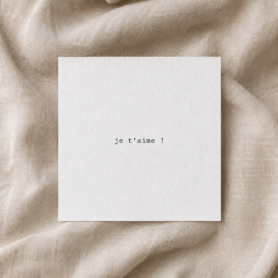 Je t'aime !