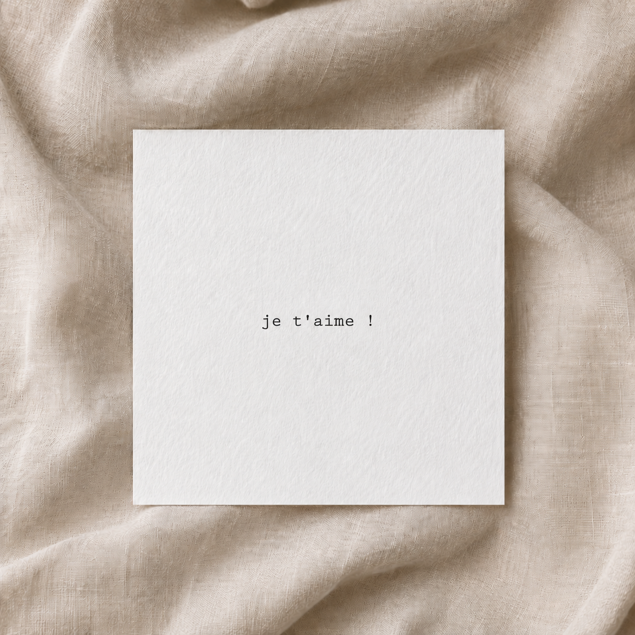 Je t'aime !