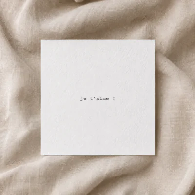 Je t'aime !