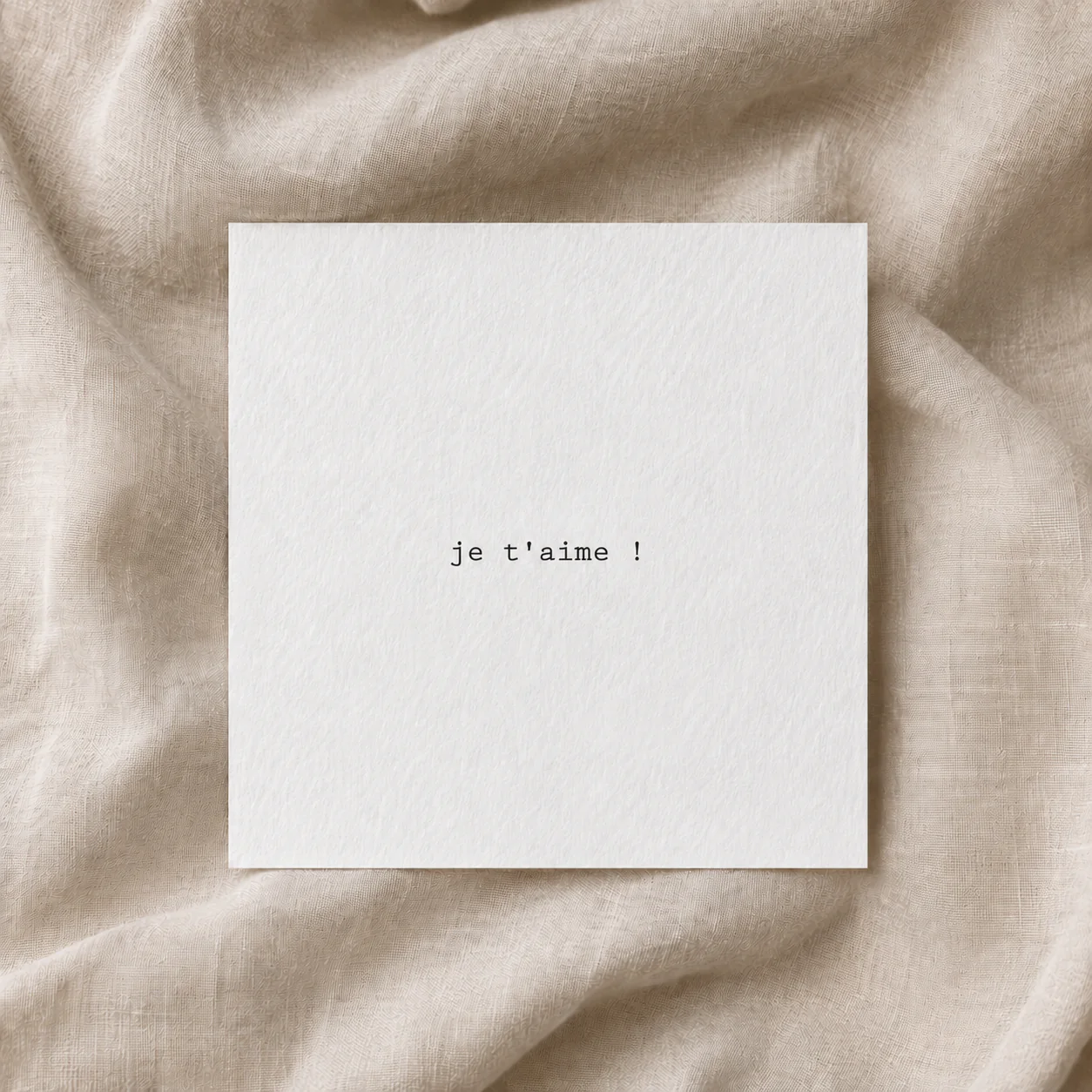 Je t'aime !